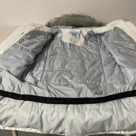 Columbia Ava Alpine Hooded Ski Jacket Women's L White Grey - Picture 11 of 16